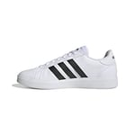 adidas Homme Grand Court Baskets, Ftwr White/Core Black/Ftwr White, 38 2/3 EU