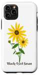 Coque pour iPhone 11 Pro Fleur de Susan aux yeux noirs, jaune et vert