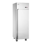 VEVOR Réfrigérateur Commercial 570 L, Armoire Réfrigérée Positive à Portée de Main 1 Porte, en Inox, Dégivrage Automatique, Contrôle de Température -2 à 8℃, 3 Étagères et 4 Roues, Cuisine Restaurant