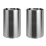 2 Pack Wine Cooler 1.6L Stainless Steel Ice Bucket Champagne Wine Bottle Co K5P1