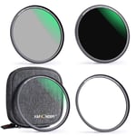 K&F Concept 77mm Magnetic Lens Filter Kit - UV CPL ND1000 Magnetic Adapter Ring Optical Glass Camera Filter Pouch Quick Swap System