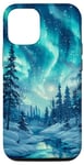 iPhone 14 Aurora Borealis Hiking Outdoor Hunting Forest Case