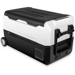 Puluomis Réfrigérateur Glacière Électrique 35L Portable pour Voiture avec Étagère Démontable Noir&Blanc - Noir&Blanc