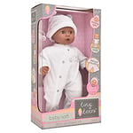 John Adams | Tiny Tears - Baby Soft - 38cm soft bodied doll in white outfit: One of the UK's best loved doll brands! | Nurturing Dolls| Ages 10m+