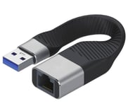 NÖRDIC kort flatkabel 14cm USB 3.0 til Giga LAN nettverksadapter