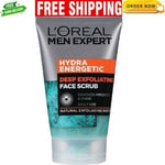 L'Oreal Paris Men Expert Face Scrub, Hydra Energetic Deep Exfoliating Face Wash