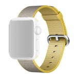 Genuine Apple Watch Strap 42mm 44mm 45mm Yellow Light Grey Woven Nylon MNKJ2ZM/A