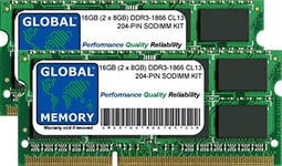 16GB (2 x 8GB) DDR3 1866MHz PC3-14900 204-PIN SODIMM MEMORY RAM FOR INTEL IMAC 27" RETINA 5K (LATE 2015)
