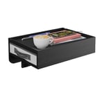 Relaxdays Étagère de lit, en Bambou, tiroir, Emplacement pour Boisson, à Suspendre HxLxP : 14 x 37 x 26,5 cm, Noire