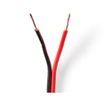 Câble de Haut-Parleur 2x 0,75 mm2 100 m Gaine Noir/Rouge - Nedis