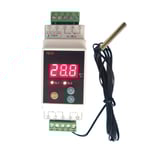 2-vägs reläutgångs temperaturregulator Din-skena termostat med sensor