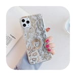 Surprise S Electroplated Leaf Glitter Phone Case For Iphone 11 Pro Max Xr Xs Max 7 8 6 6S Plus X Matte Soft Imd Stand Back Cover-Stand C-For Iphone 7 Or 8