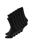 JACK & JONES 10 Pack Mens Socks Comfortable Crew Socks Multipack Walking Running Jogging Gym Socks for Men, Black Colour, Size- One Size