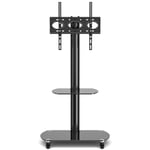 Mobile TV Stand on wheels for 32-55 inch TVs Height Adjustable Swivel TV Trolley Max VESA 600x400 mm