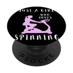 Just A Girl Who Loves Spinning Class Indoor Cycling Bike PopSockets Swappable PopGrip
