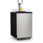 Klarstein - Big Spender Double Tireuse à bière mobile & réfrigérateur pour fût -1 à 3°C , Machine à bière, 50L max., Pompe à bière, Gris - Noir /