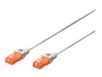 Digitus Professional - Patch-Kabel - Rj-45 (Hane) Till Rj-45 (Hane) - 10 M - Utp - Cat 6E - Halogenfri, Formpressad, Hakfri - Vit