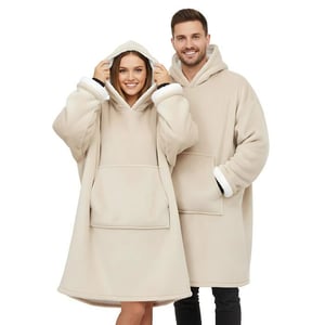 Sweat Femme Oversize Sans Capuche - Manteau D'hiver Chaud Et Doux - Coupe Décontractée Rétro Avec Poches - Manches Longues Couleur Unie