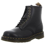 DR. MARTENS Men's 8 Eye Boot, Black Norfolk Flat & Black Borg Fleece, 9.5 UK