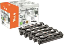 Peach-tonerkassetter som passer HP Color LaserJet CM 1500 Series tonerkassett, 2 st svart