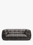 At The Helm Leo Large 2 Seater Leather Sofa, Limestone Leather