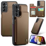 CaseMe Plånboksskal RFID-skydd Samsung Galaxy A14 brun