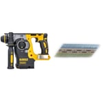 DEWALT DCH273N-XJ 18V XR Li-Ion SDS Plus Rotary Hammer Drill, 18 W, 18 V, Yellow/Black & DNW3190E 34 Degrees Nail for Wired Coil Battery Nailer 3.1 x 90 mm, Pack of 2200