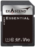 EXASCEND Carte SD 128GB UHS-II V90 R300/W280 Essential Serie