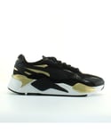 Puma Mens RS-X Gold Black Synthetic Unisex Lace Up Trainers 374253 01 - Size UK 7