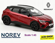 Renault Captur Rive Gauche 2022 Flame Red +Black Metallic 1:43 Norev 517769