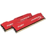 Kingston HyperX Fury Red, DIMM, DDR3, 2x4GB, 1600MHz, CL10, 1,5V - (HX316C10FRK2