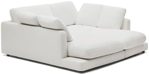 Gala, 3-personers sofa, rustik, stof by Kave Home (H: 87 cm. x B: 210 cm. x L: 193 cm., Hvid)
