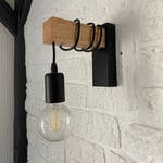 Nordic vägglampa modern järn trä vägglampa vardagsrum sovrum bar trappa heminredning LED lampa E27