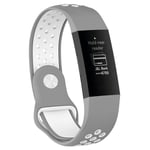 EBN Sport Armband Fitbit Charge 3 - Grå/vit