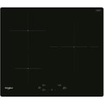 Whirlpool WSQ1160NE table de cuisson induction - 3 foyers - 7200W - L 5,4 cm x P51 cm - verre - noire