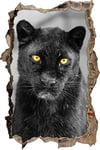 pixxp Rint 3D WD s4761 _ 92 x 62 Majestueux Panther percée 3D Sticker Mural Mural en Vinyle, Noir/Blanc, 92 x 62 x 0,02 cm