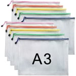 A3 Dokumentmapp Filer Zip-påsar Plastplånböcker Mapp (a3-10st)