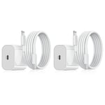 2-pack - Laddare för iPhone - Snabbladdare - Adapter + Kabel 20W Vit 2-pack iPhone