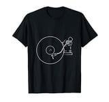 Vinyl Record Player Retro Sketch Music DJ Drawing T-Shirt T-Shirt
