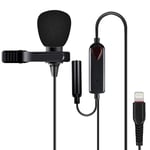 Professional Podcast Microphone, Omnidirectional Condenser Microphone, 5 Sound Modes Interview Lavalier Lapel Microphone with Headphone Monitoring Input for iPhone 11/11 Pro/11 Pro Max/X/XS/XR
