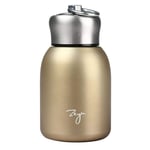 Mini Thermal Flasks Upgrade Version, 9oz/260ml Small Vacuum Insulated Water Bottle Non-Leak Juice Milk Tea Vacuum Hot and Cold Water Coffee Bottle Girls Boys Kids Adults Gift (Gold)
