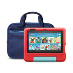 Fire 7 Kids tablet (16 GB, Red) + NuPro zipper sleeve kids edition (Navy/Blue)