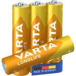 Varta Batteri VARTA Alkaliska Longlife LR03/AAA 4-Pack AAA/LR03 4-p 4103101414