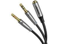 UGREEN AV192 Audio splitter AUX headphones + microphone to 3.5mm mini jack cable (gray)