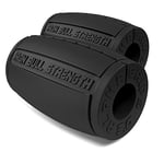 Iron Bull TGrip 3.0 Pouces de Diamètre - 1 Paire - Design Ergonomique - Prise Épaisse pour Barres et Haltères, Augmente la Force de Préhension et des Avant-Bras, Fitness Grips, Fat Bar, Appareil d'exercice pour les mains et les doigts (Noir)