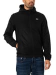 LacosteRecycled Fiber Zipped Hooded Jacket - Black