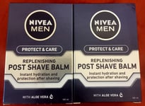 NIVEA Men Protect & Care Replenishing Post Shave Balm (100Ml), PACK of 2