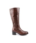 By Caprice Womens 25551 Boots - Brown Leather - Size UK 3.5