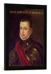 Kunst für Alle 'Image encadrée de Italian School Portrait of Don Juan of Austria (1547–78), d'art dans Le Cadre de Haute qualité Photos Fait Main, 40 x 60 cm, Noir Mat