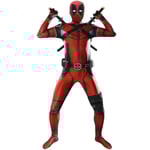 Deadpool Kostym Cosplay Barn Vuxen Dräkt Anime Superhjälte Cosplay Dödsväktare Anime Vuxen Service Leotard Hattar Tillbehör Anime 3PCS 140